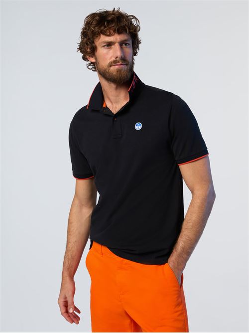 POLO SHORT SLEEVE COLLAR W/STRIPED IN CONTRAST NORTH SAILS | 692452/0999